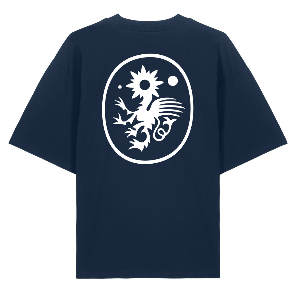 VG+ Mid Evil Logo Tee 2, Dark Blue